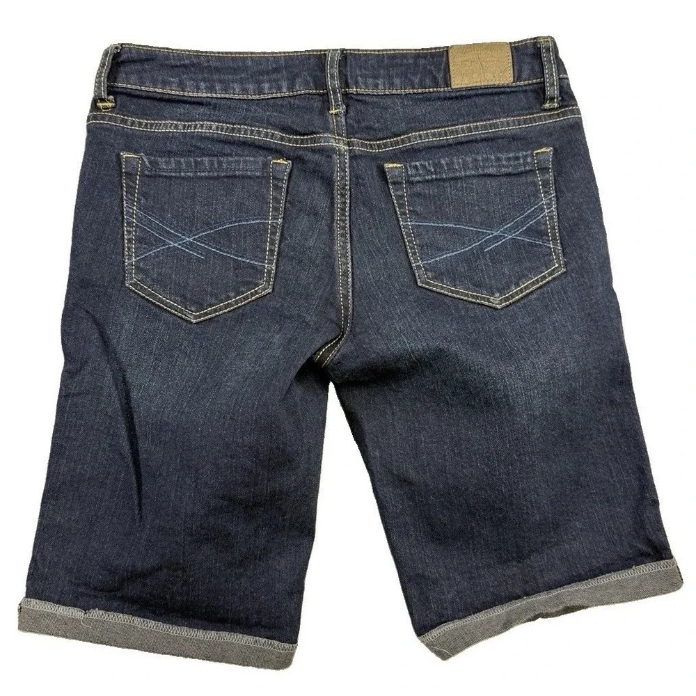 Aero Aeropostale Bermuda Dark Denim Jean Shorts Sz 2 Gorpcore Preppy Normcore